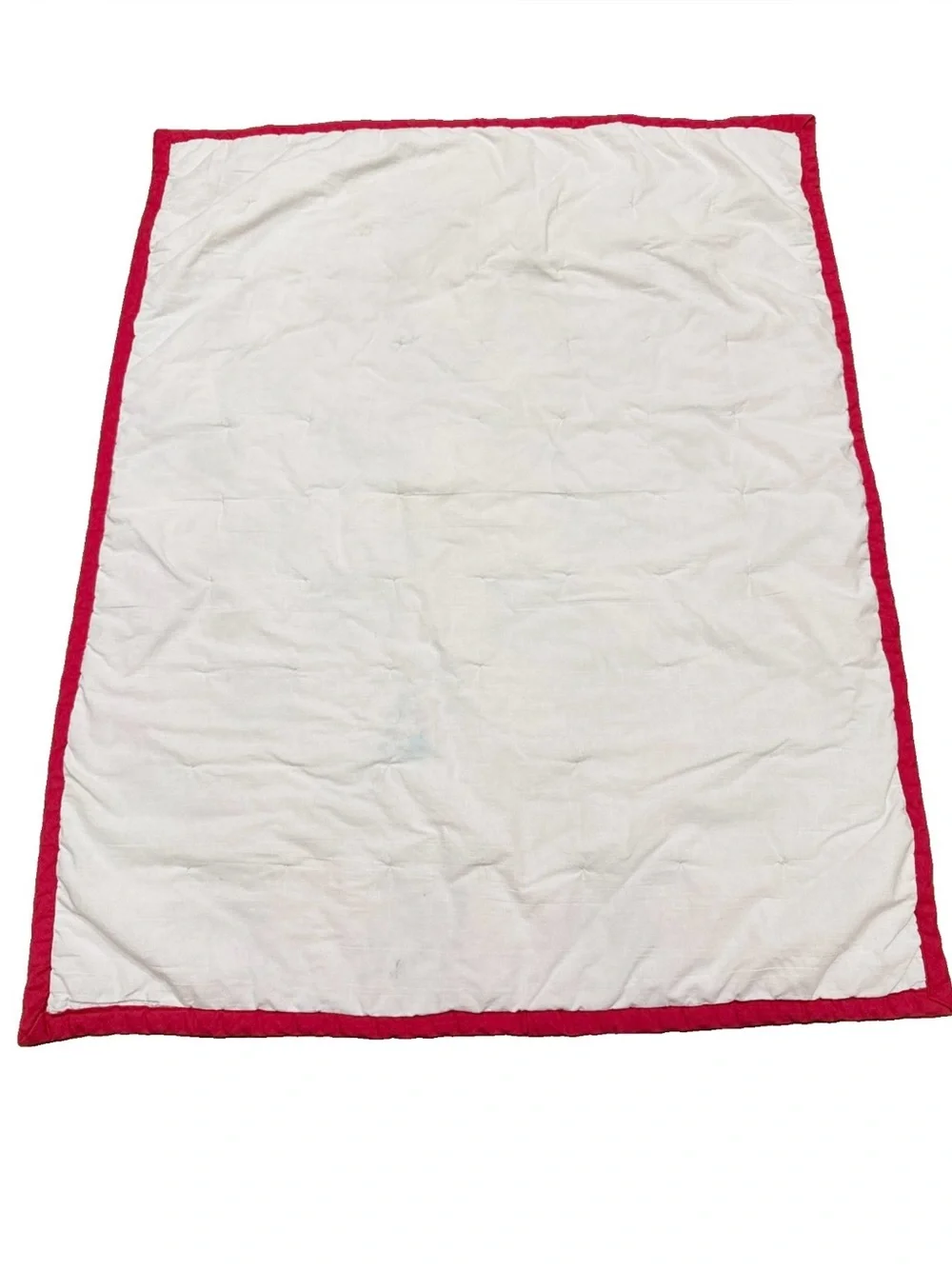 Vintage Handmade Baby Quilt Nautical Boat Theme Patchwork 36x27” Blue Red